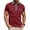 Tops-A282Wine, variant on Gamivast Men's Short Sleeve Plaid Collar Shirts Contrast Trim Golf Tops Business Casual T-Shirt Moisture Wicking Breathable Soft Summer Work
