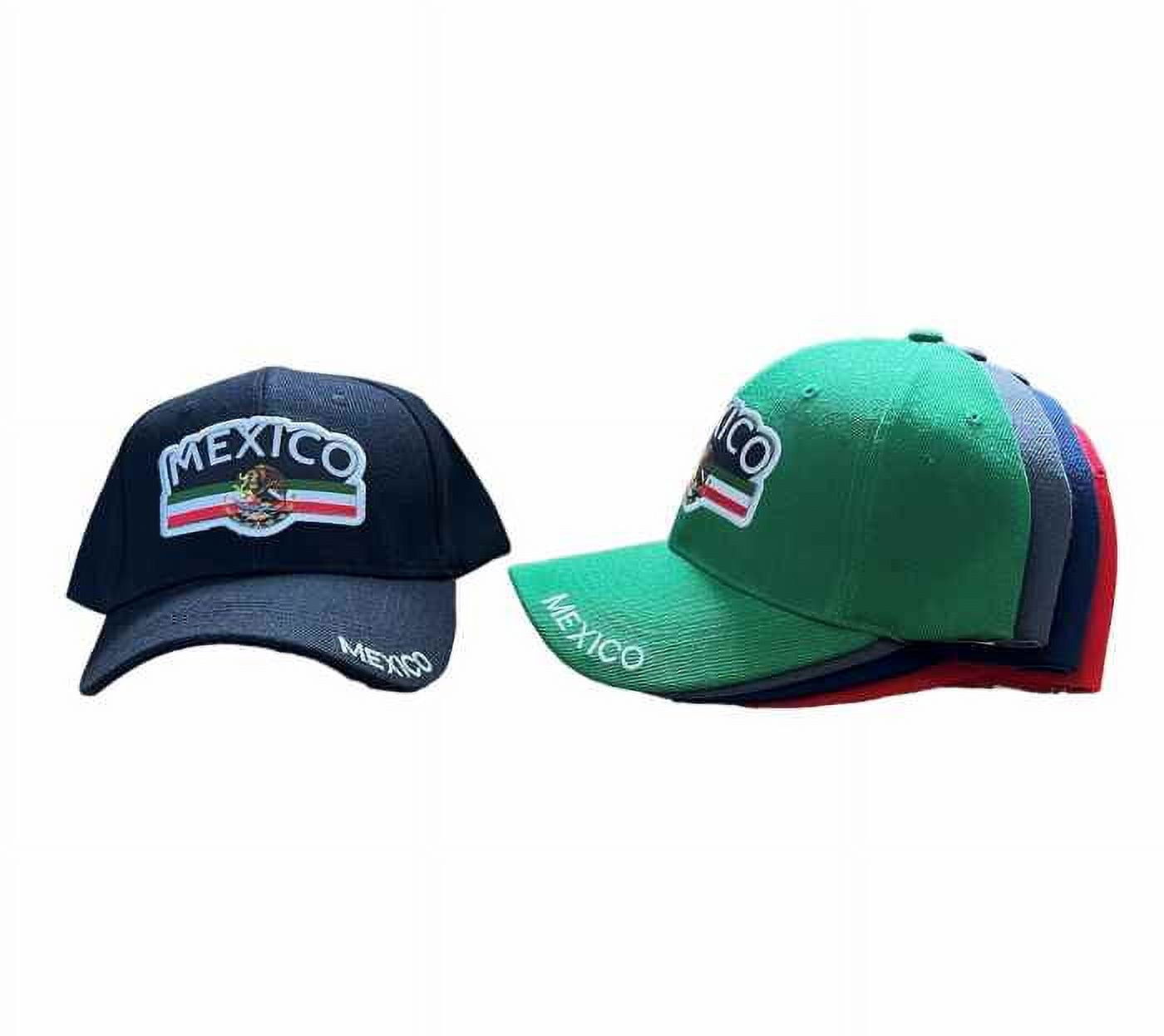 Mexico Baseball Cap Hat Embroidered - Black Color - Uni-Sex Style