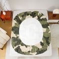 thumbnail image 5 of Feelyou Kid Monogrammed C Bed Sheets, Kawaii Green Camo King Sheets, 4pcs, 5 of 7