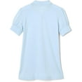 thumbnail image 2 of French Toast Little Girls' Toddler Puff Sleeve Double Button Polo, Light Blue, 2T, 2 of 7