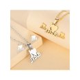 thumbnail image 2 of Silver I Love Jesus Pendant Necklace And Earrings Set In Yellow Gold Tone, 2 of 23