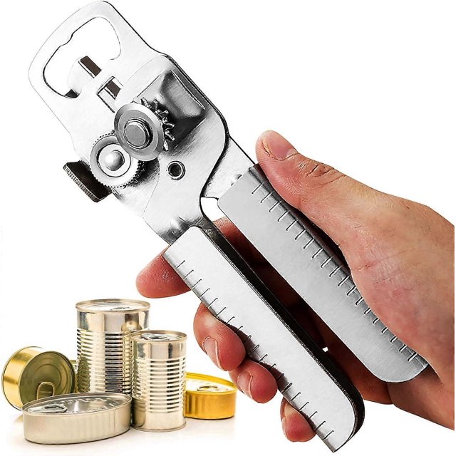 Pure Metal Can Opener Efficient & Sturdy, Tin Openers Manual Food-Safe Stainless Steel for Smooth Operation, Cans Openers (Can Opener Metal)