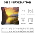 thumbnail image 5 of Creowell Flowers Sunset Lake Pillow Cases with Zipper Home Decor for Living Room Bedroom Bed Cushion Outdoor Throw Pillow Cover Autumn Printed on Both Sides 1PC 12x12in, 5 of 5