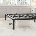 thumbnail image 5 of Jojoka 10 Inch Queen Size Metal Platform Bed Frame with Heavy Duty Steel Slats, Noise-Free Design, Reinforced Center Support, Under-Bed Storage Space, and No Box Spring Needed, 5 of 7