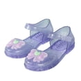 thumbnail image 3 of Viluyesy Girls Jelly Sandals Transparent Crystal Princess Shoes with Bow, Non-Slip Summer Beach Sandals for Toddlers & Kids Purple Size 13 M, 3 of 7