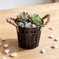 thumbnail image 6 of AYktou Vintage Galvanized Flower Buckets, Metal Planter Tubs Flower Pots with Rope Handles, Farmhouses Hanging Bucket Rustproof Flowerpot for Indoor Outdoor Garden Patio Party Wedding Home Decor, 6 of 7
