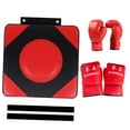thumbnail image 1 of Almohadilla de boxeo para pared, saco de boxeo, almohadilla de perforación de pared para entrenamiento y Fitness 2Par Guantes L Rojo, 1 of 8