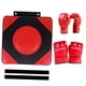 thumbnail image 1 of Almohadilla de boxeo para montaje en pared, almohadilla de boxeo de altura ajustable para el hogar 2Par Guantes L Rojo, 1 of 8