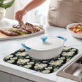 thumbnail image 2 of Microfibre Drying Mat for Kitchen Pink and White Gouache Floral Pattern Dish Drying Drainer Mat Absorbent Pioneer Drying Mat Washing Up for Glass, Plate & Cup 16inch X 18inch, 2 of 7