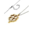 thumbnail image 3 of ELYA Jewelry Women's Cubic Zirconia Clover Shaped Gold Plated Necklace - 16", 3 of 3