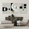 thumbnail image 3 of 3pcs Frameless Abstract Geometric Canvas Painting Black And White Wall Art Print Modern Nordic Poster Picture Living Room Home Decor No Frame, 3 of 4