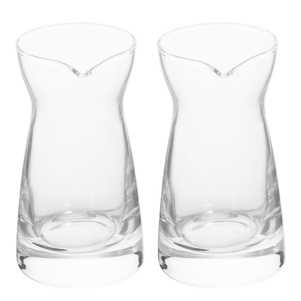 2 jarras pequeñas para leche, jarras para crema, jarras de vidrio para leche, recipientes para servir salsas, 80 ml