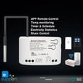 thumbnail image 4 of Interruptor de Temperatura Inteligente con Aplicación , Termostato de Monitoreo de 10 A, Módulo de Relé Wifi de 1 Canal, CA 85-250 V, 4 of 5