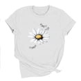 thumbnail image 5 of Busydd Womens T Shirts Crew Neck Short Sleeve Graphic Tees Casual Basic Summer Print T Shirts for Women M, 5 of 6