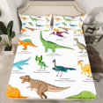 thumbnail image 2 of Erosebridal Full Size Dino Bed Sheets Set,Cartoon Dinosaur Sheet Set,Set of Ancient Dinosaur Sheets,Jungle Animal Flat Fitted Sheet with 2 Pillow Shams, 2 of 5