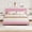 Pink, variant on KING Size Platform Bed Frame with Adjustable Upholstered Headboard, Modern Bed Frame with Wooden Slats Support & Triangular Feet, Easy Assembly