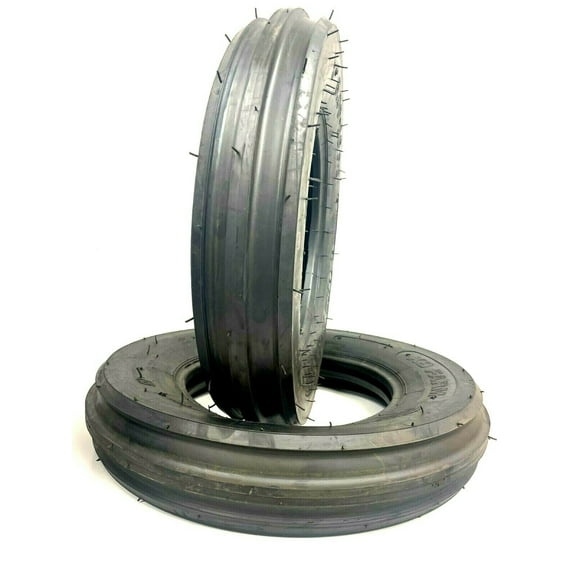 🛞 Justubes 2-Pack 6.00-16 F2 3 Rib Front Tractor Tires 🚜 Tubeless Heavy Duty Farm 600x16 💪