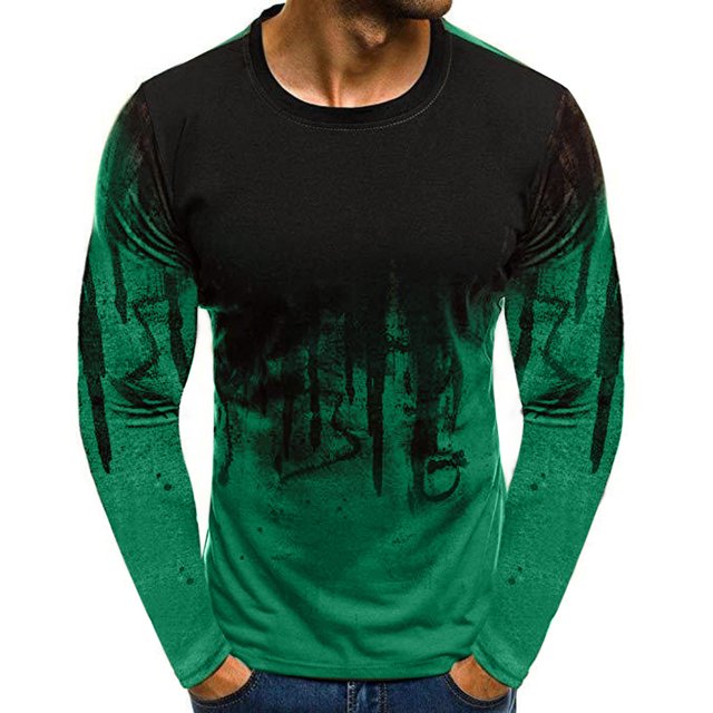 Camiseta de manga larga con estampado 3D unisex para hombre Blusa casual Pompotops oipoqjl4450