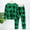 Green, variant on Boys Chessboard Plaid Long Sleeve Shirt & Pant Set Pure Cotton Pamajas Set (Red 150/9T)