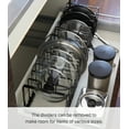 thumbnail image 3 of Yamazaki Home  Adjustable Pot Lid and Frying Pan Organizer, Steel, Holds 15.4 lbs - L 7.87 x W 13.78 x H  7.09 inches Black, 3 of 5