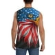 thumbnail image 4 of Fotbe Eagle Head With American Flag Men's Camiseta sin Mangas Estampada para Hombres, Playera Casual para Gimnasio, Entrenamiento, Playa-3X-Large, 4 of 7