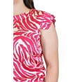 thumbnail image 4 of Blusa estampado zebra Roman Fashion Tallas Extras 4048 Fiusha multicolor, 4 of 6