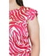 thumbnail image 4 of Blusa estampado zebra Roman Fashion Tallas Extras 4048 Fiusha multicolor 40, 4 of 6
