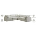 thumbnail image 5 of Maklaine Contemporary Cream Velvet Modular Sectional, 5 of 7