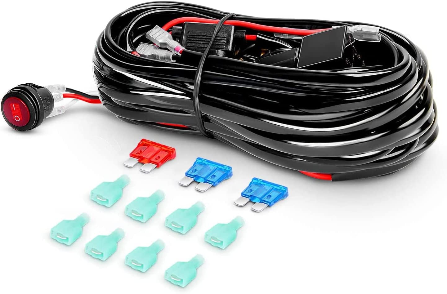 Nilight 4-Pack 3 Inch LED Cube Lights Spot Flood Combo Beam with Wiring Harness for Driving Backup Reverse Grill Mount