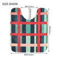 thumbnail image 5 of Yayeee Bath Rug for Bathroom Floor Non Slip Rectangle Fluffy Soft Absorbent Mat, 16"x24", Green Plaid, 5 of 7