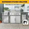 thumbnail image 3 of Kojooin Stainless Steel Outdoor BBQ Drawers – Flush Mount Built-In Drawer Cabinet for Grill Station & Outdoor Kitchen Island, 3 of 6