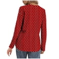 thumbnail image 4 of Besolor Women's Long Sleeve Shirts Trendy Polka Dots V Neck Button Tunic Tops Going out Dressy Blouses, 4 of 8