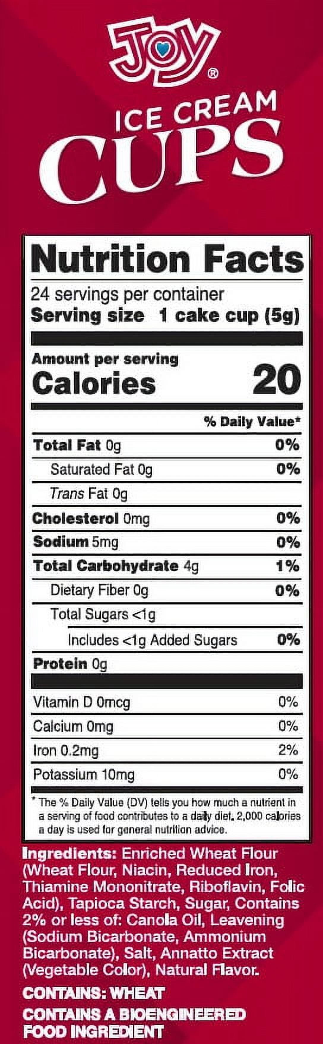 Joy Ice Cream Cups, 3.5 oz., 24 Count