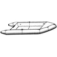 thumbnail image 3 of Carver Performance Poly-Guard Styled-to-Fit Boat Cover f/9.5' Sport-Type Inflatable Boats - Grey, 3 of 4