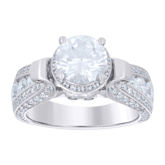 925 Sterling Silver Womens Cubic Zirconia Engagement Ring Size 7