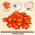 thumbnail image 3 of Langgg Waterproof Maple Leaf LED String Light Backyard Courtyard Bedroom Strip Lamp Garland Christmas Thanks-giving Decoration 2 Meters, 3 of 8