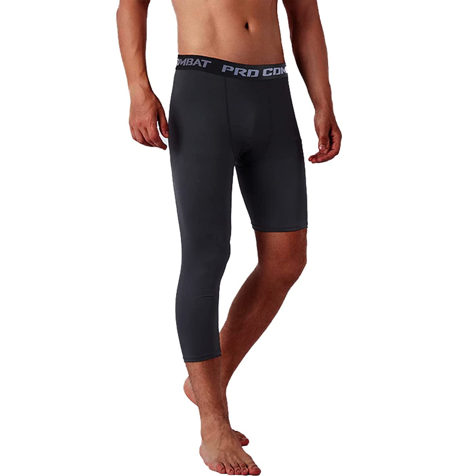 Klooyo Men's One Leg Compression Capri Tights Base Pants Layer Athletic Basketball J8j8 Other Xl