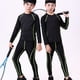 thumbnail image 4 of Yuarrent Niños capa base de invierno camisa de manga larga ropa interior térmica conjunto cálido niños ropa deportiva Fitness Long Johns Uniforme atlético Verde, delgado 140 cm, 4 of 6