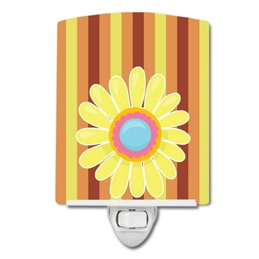 Caroline's Treasures BB9054CNL Heart Flower Ceramic Night Light, 6x4x3", multicolor