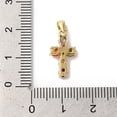 thumbnail image 3 of 10 pc Rack Plating Brass Cubic Zirconia Pendants Lead Free Cadmium Free Long-Lasting Plated Cross Real 18K golden Plated 16.5x9x3mm Hole: 2.5x4mm, 3 of 3