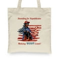thumbnail image 2 of Republican Doberman Pinscher Making Woof Count Election 2024 Canvas Tote Bag Doberman Dog Lover Gifts Reusable Shopping Grocery Bag - 01002, 2 of 5