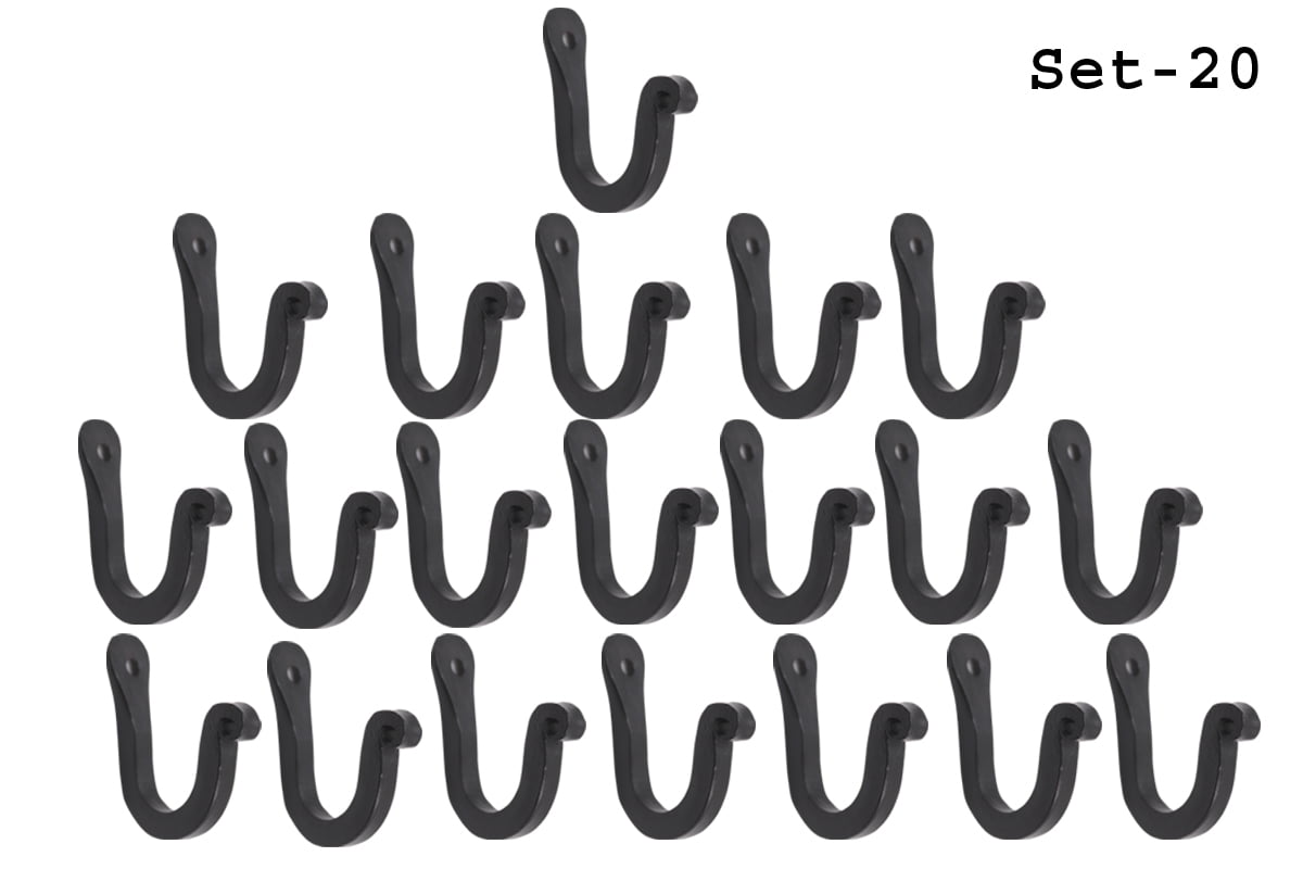 Wrought Iron Vintage Hand Iron Classic Nail Hook Set 20 by The