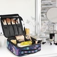 thumbnail image 5 of FORMRS Travel Makeup Bag Large Capacity Train Case Cosmetic Organizer with Adjustable Dividers, Astronaut Pattern, 5 of 8