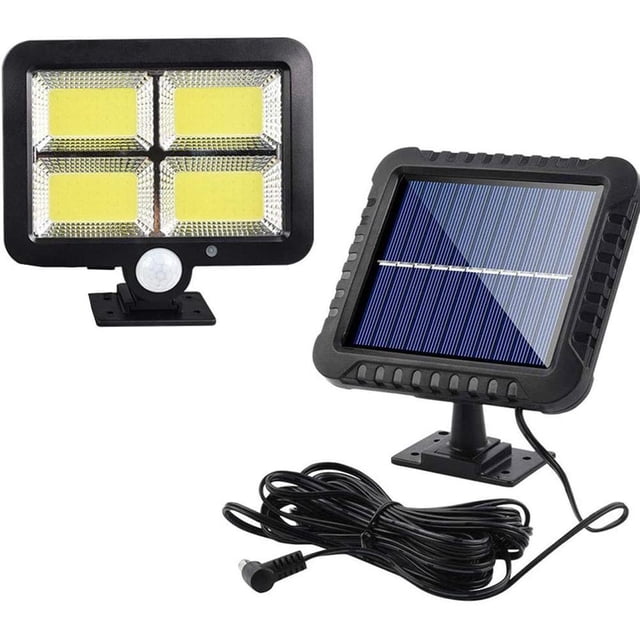 Luces Solares Led Para Exteriores, Luces Solares Para Porche, Lámpara Cob De Montaje En Pared, Lámpara De Calle Solar Dividida De 120Led Para Puerta Delantera, Cobertizo, Patio, Granero, Garaje sonducket HA035984-00
