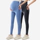 thumbnail image 2 of Amzcrzy 2PC Leggings premamá color liso por encima de la barriga clásicos largo completo cómodos suaves yoga ejercicio informal S-XL Morado, 2 of 6