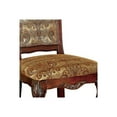 thumbnail image 3 of Fabric Padded Side Chairs with Wooden Claw Feet Set of 2 Cherry Brown, 3 of 4