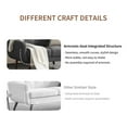 thumbnail image 5 of Husbedom 51"W Loveseat Sofa, Mid Century Modern Decor Love Seat Couches for Living Room, Button Tufted Upholstered Love Seats Furniture, Solid Small Couch for Bedroom, Light Grey, 5 of 8