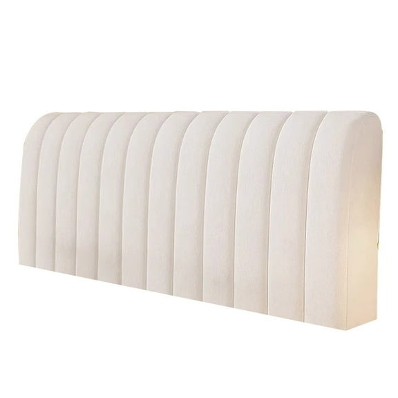 LKWLPD Velvet Bed Headboard Cover for Full Queen King Size, Quilted Bed Headboard Slipcover Thicken Dustproof Headboard Padding Protector Cover (Beige,150cm/59in)