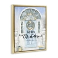 thumbnail image 3 of Stupell Industries Merry Christmas Blue Door Gold Framed Floater Canvas Wall Art design by Jesse Keith, 31 x 25, 3 of 9