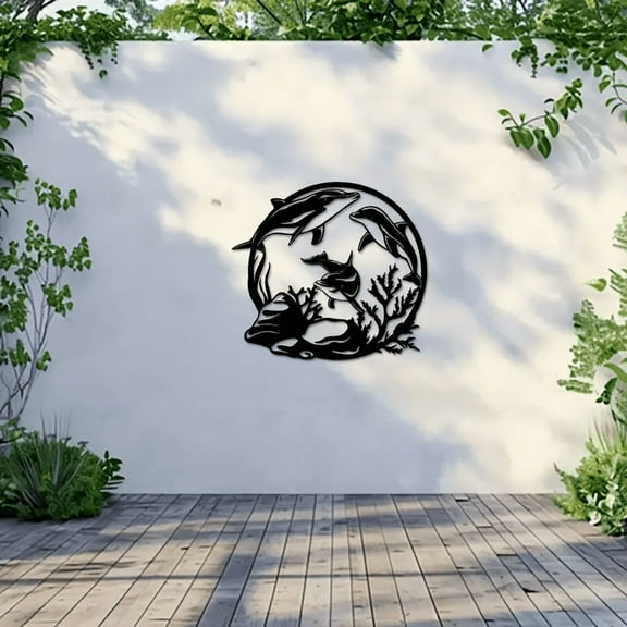Dolphin Metal Wall Art, Nautical & Coastal Home Decor